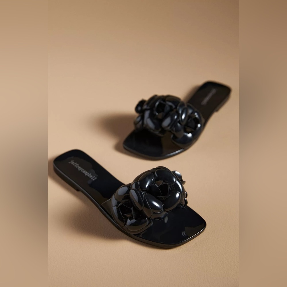 NWT Jeffrey Campbell Jelly Flower Slide Sandals